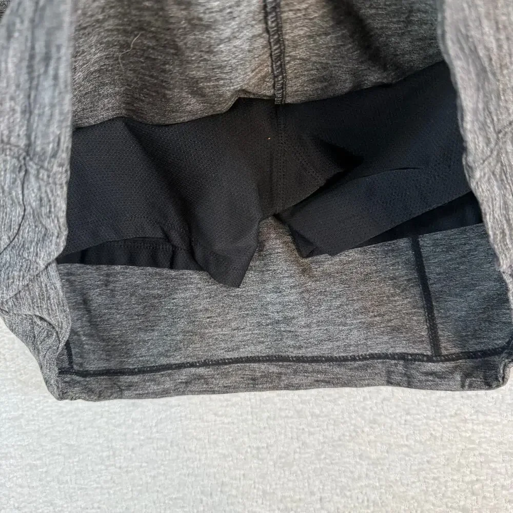 Athleta Womens SM Grey Athletic Mini Metro Short Skort with Pockets